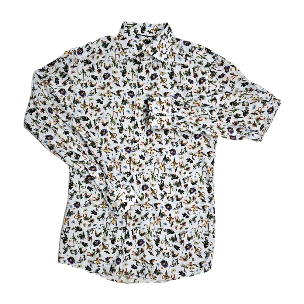 Eton Contemporary Metamorphosis Shir Men’s Size 38 15 Novelty Long Sleeve
